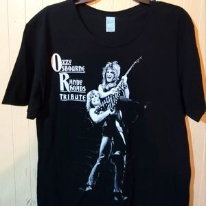 Vintage Ozzy Osbourne Randy Rhoads Tribute T Shirt Pacific Official Size Large